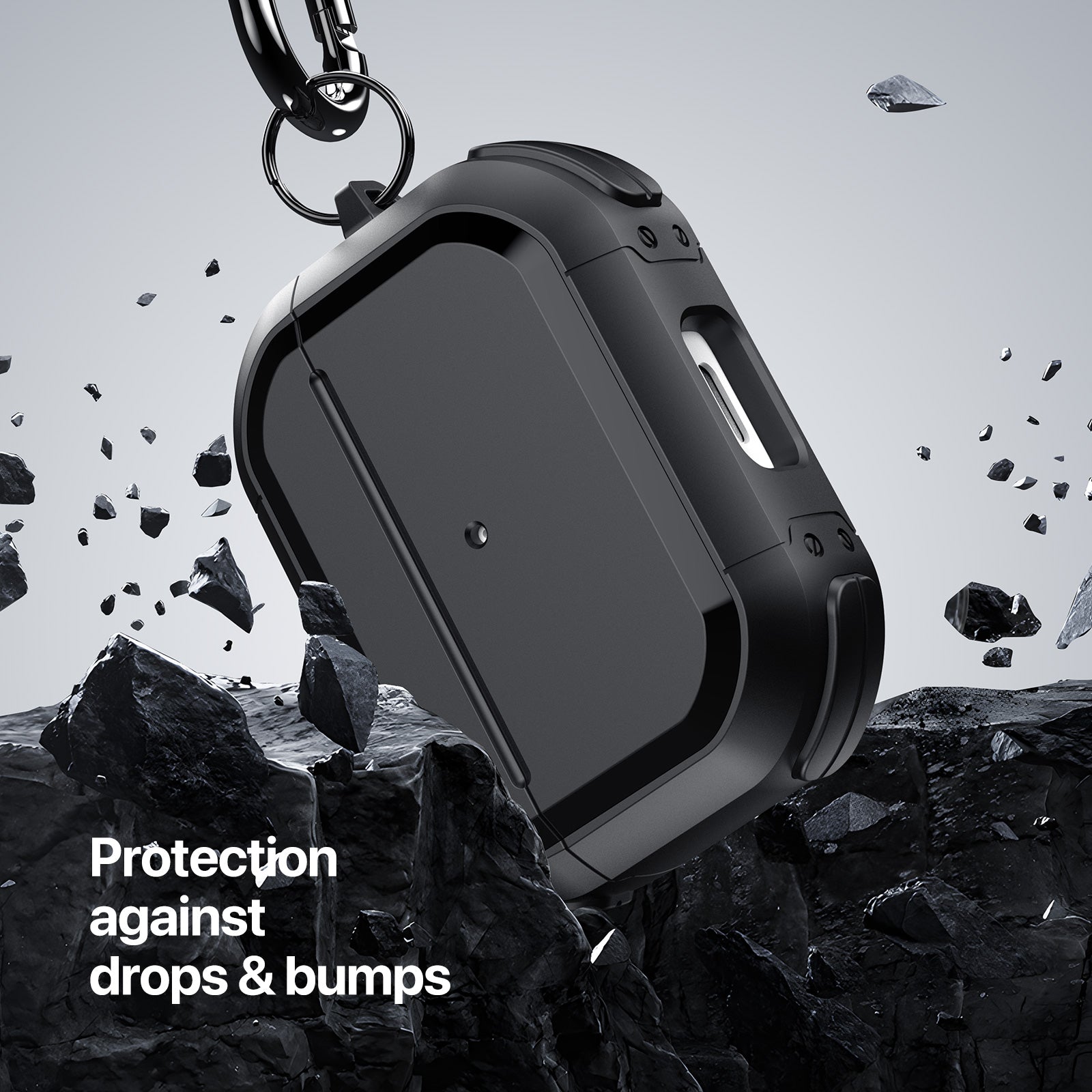 DUX DUCIS PECA Series for Apple AirPods Pro 2 Armor Cover Shock-Absorbing PC+TPU Earphone Case with Keychain DUX DUCIS PECA Series for Apple AirPods Pro 2 Armor Cover Shock-Absorbing PC+TPU Earphone Case with Keychain